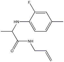 2-[(2-fluoro-4-methylphenyl)amino]-N-(prop-2-en-1-yl)propanamide Structure