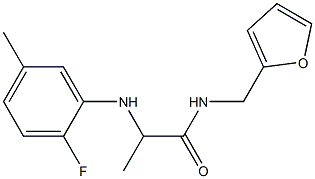 2-[(2-fluoro-5-methylphenyl)amino]-N-(furan-2-ylmethyl)propanamide Structure