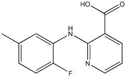 2-[(2-fluoro-5-methylphenyl)amino]pyridine-3-carboxylic acid Struktur