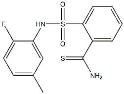 2-[(2-fluoro-5-methylphenyl)sulfamoyl]benzene-1-carbothioamide 结构式