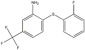 2-[(2-fluorophenyl)sulfanyl]-5-(trifluoromethyl)aniline Struktur