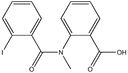 2-[(2-iodobenzoyl)(methyl)amino]benzoic acid Struktur