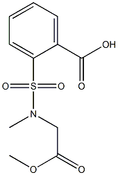 2-[(2-methoxy-2-oxoethyl)(methyl)sulfamoyl]benzoic acid 化学構造式