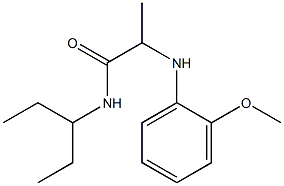 2-[(2-methoxyphenyl)amino]-N-(pentan-3-yl)propanamide,,结构式