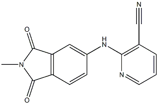 2-[(2-methyl-1,3-dioxo-2,3-dihydro-1H-isoindol-5-yl)amino]nicotinonitrile Struktur