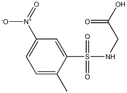 2-[(2-methyl-5-nitrobenzene)sulfonamido]acetic acid 结构式