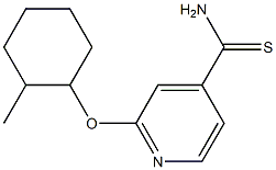2-[(2-methylcyclohexyl)oxy]pyridine-4-carbothioamide Structure