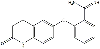 2-[(2-oxo-1,2,3,4-tetrahydroquinolin-6-yl)oxy]benzene-1-carboximidamide Struktur