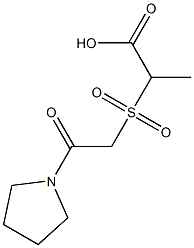 2-[(2-oxo-2-pyrrolidin-1-ylethyl)sulfonyl]propanoic acid Struktur
