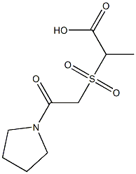  2-[(2-oxo-2-pyrrolidin-1-ylethyl)sulfonyl]propanoic acid