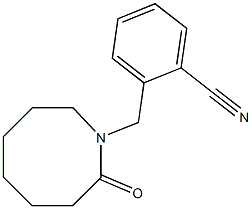2-[(2-oxoazocan-1-yl)methyl]benzonitrile 化学構造式