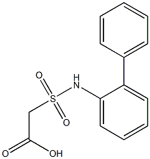 2-[(2-phenylphenyl)sulfamoyl]acetic acid,,结构式