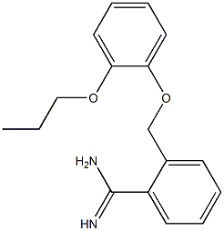 2-[(2-propoxyphenoxy)methyl]benzenecarboximidamide Struktur