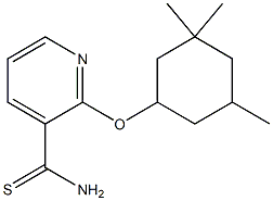 2-[(3,3,5-trimethylcyclohexyl)oxy]pyridine-3-carbothioamide 结构式