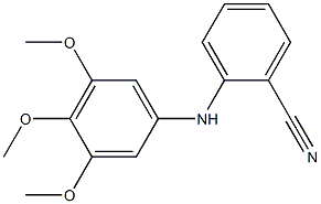 2-[(3,4,5-trimethoxyphenyl)amino]benzonitrile,,结构式
