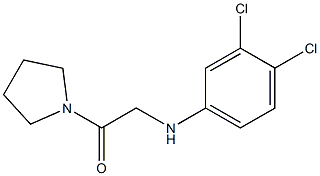 2-[(3,4-dichlorophenyl)amino]-1-(pyrrolidin-1-yl)ethan-1-one 化学構造式