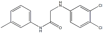 2-[(3,4-dichlorophenyl)amino]-N-(3-methylphenyl)acetamide,,结构式