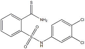 2-[(3,4-dichlorophenyl)sulfamoyl]benzene-1-carbothioamide 化学構造式