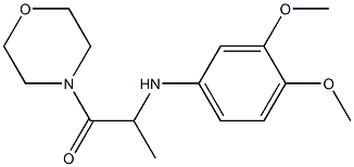 2-[(3,4-dimethoxyphenyl)amino]-1-(morpholin-4-yl)propan-1-one,,结构式