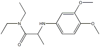 2-[(3,4-dimethoxyphenyl)amino]-N,N-diethylpropanamide 结构式