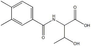 2-[(3,4-dimethylphenyl)formamido]-3-hydroxybutanoic acid Struktur