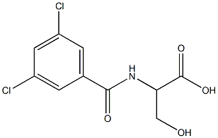 2-[(3,5-dichlorobenzoyl)amino]-3-hydroxypropanoic acid Structure