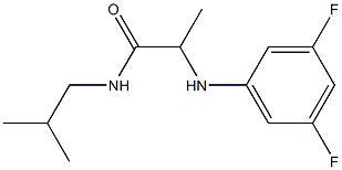 2-[(3,5-difluorophenyl)amino]-N-(2-methylpropyl)propanamide,,结构式