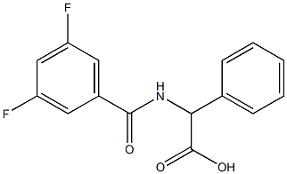 2-[(3,5-difluorophenyl)formamido]-2-phenylacetic acid 化学構造式