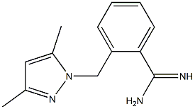 2-[(3,5-dimethyl-1H-pyrazol-1-yl)methyl]benzenecarboximidamide Struktur