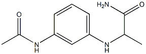 2-[(3-acetamidophenyl)amino]propanamide 结构式
