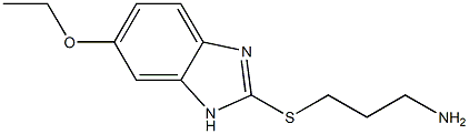 2-[(3-aminopropyl)sulfanyl]-6-ethoxy-1H-1,3-benzodiazole 化学構造式