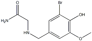 2-[(3-bromo-4-hydroxy-5-methoxybenzyl)amino]acetamide Struktur