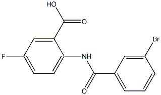 2-[(3-bromobenzoyl)amino]-5-fluorobenzoic acid 结构式