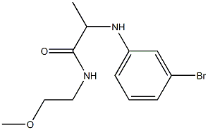2-[(3-bromophenyl)amino]-N-(2-methoxyethyl)propanamide 结构式