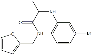 2-[(3-bromophenyl)amino]-N-(furan-2-ylmethyl)propanamide Structure