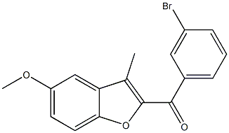 2-[(3-bromophenyl)carbonyl]-5-methoxy-3-methyl-1-benzofuran Struktur