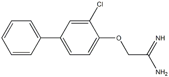 2-[(3-chloro-1,1'-biphenyl-4-yl)oxy]ethanimidamide Struktur