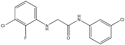 2-[(3-chloro-2-fluorophenyl)amino]-N-(3-chlorophenyl)acetamide 结构式