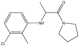 2-[(3-chloro-2-methylphenyl)amino]-1-(pyrrolidin-1-yl)propan-1-one,,结构式