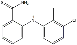 2-[(3-chloro-2-methylphenyl)amino]benzene-1-carbothioamide Struktur