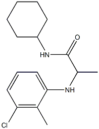 2-[(3-chloro-2-methylphenyl)amino]-N-cyclohexylpropanamide 化学構造式