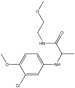 2-[(3-chloro-4-methoxyphenyl)amino]-N-(2-methoxyethyl)propanamide