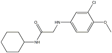 2-[(3-chloro-4-methoxyphenyl)amino]-N-cyclohexylacetamide,,结构式