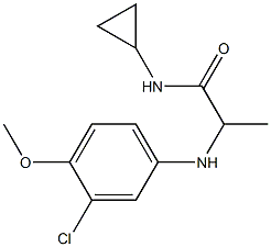 2-[(3-chloro-4-methoxyphenyl)amino]-N-cyclopropylpropanamide,,结构式