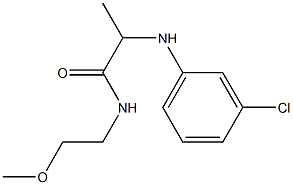 2-[(3-chlorophenyl)amino]-N-(2-methoxyethyl)propanamide,,结构式