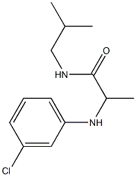 2-[(3-chlorophenyl)amino]-N-(2-methylpropyl)propanamide 化学構造式