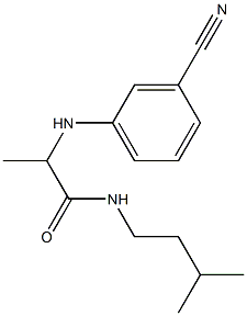 2-[(3-cyanophenyl)amino]-N-(3-methylbutyl)propanamide Struktur