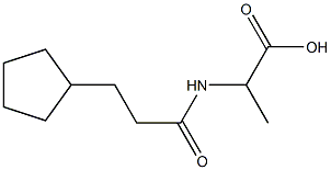 2-[(3-cyclopentylpropanoyl)amino]propanoic acid Struktur