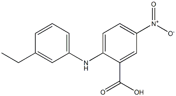 2-[(3-ethylphenyl)amino]-5-nitrobenzoic acid,,结构式