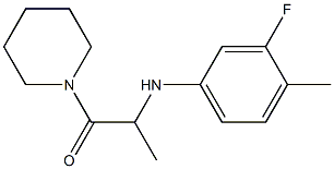 2-[(3-fluoro-4-methylphenyl)amino]-1-(piperidin-1-yl)propan-1-one Structure